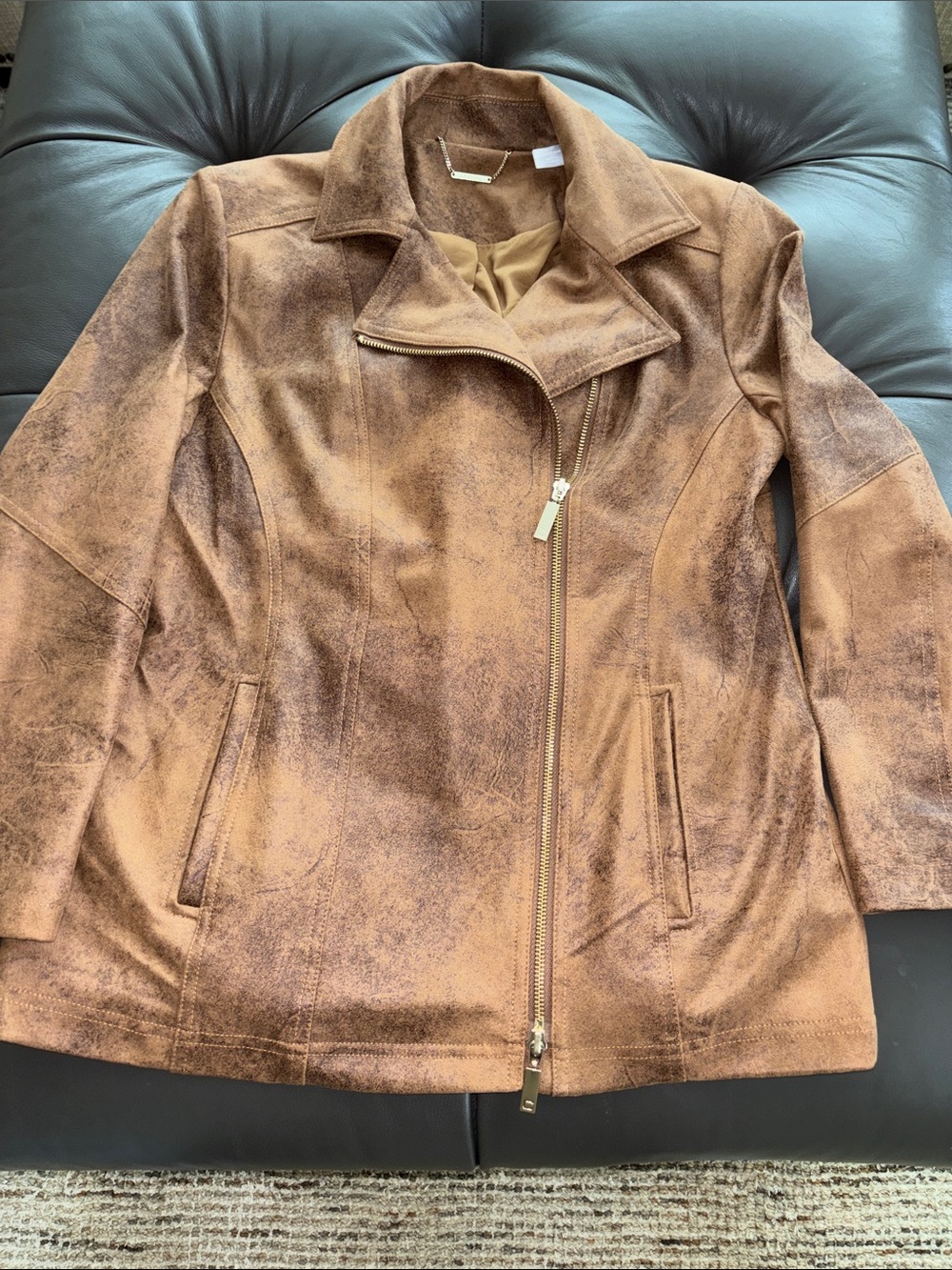 Chico’s Faux Leather Moto Jacket